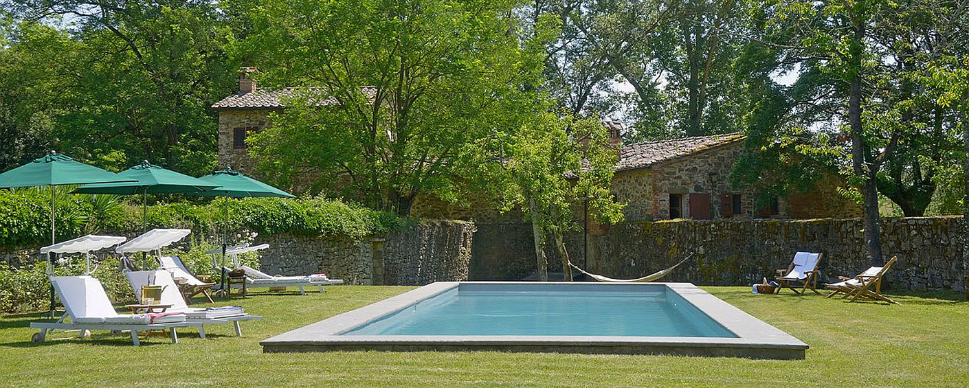 A converted mill on organic estate between Siena and Arezzo